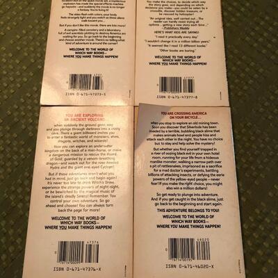 Vintage Which Way Books # 2, 5, 6, and 10 "Vampires, Spies, and Alien Beings", "Lost in a Strange Land",...
