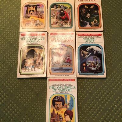 Vintage "Choose Your Own Adventure" Books. "Survival at Sea", "Deadwood City", "The Lost Jewels of...