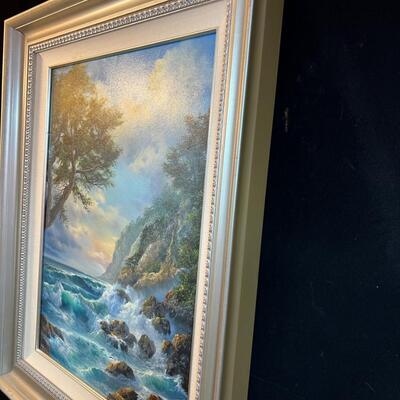 Frank Dy'Ans ( DyAns ) original seascape painting Pacific Watch o/c