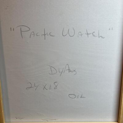 Frank Dy'Ans ( DyAns ) original seascape painting Pacific Watch o/c