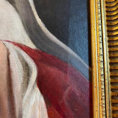 Gorgeous Early 20th C Portrait of a Saint painting o/c