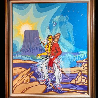 Original Rick Regan Native American painter / painting