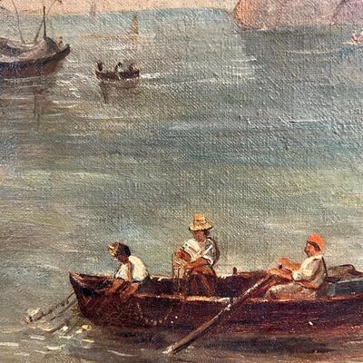 Late 19th C Painting European Coastline