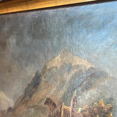 Late 19th C Painting European Coastline
