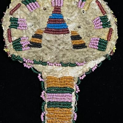 Antique Native American Iriquois beaded watch pouch