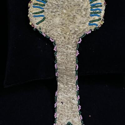 Antique Native American Iriquois beaded watch pouch