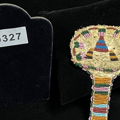 Antique Native American Iriquois beaded watch pouch