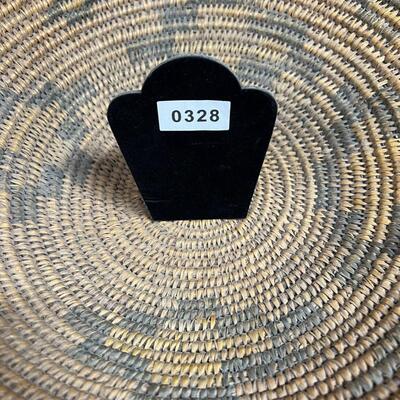 Antique Native American coiled basket cloud pattern