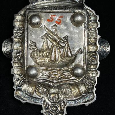 Sterling Silver Hallmarked commemorative Lisbon Portugal pen rest