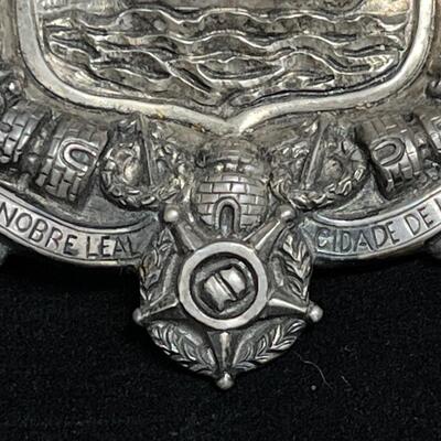 Sterling Silver Hallmarked commemorative Lisbon Portugal pen rest