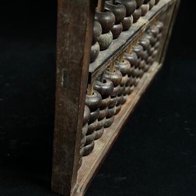 Antique early 20th C Chinese Wood Abacus