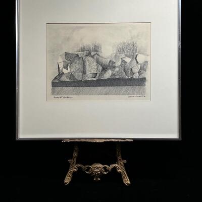 Cool Abstract Drawing "Route 95 North" by Kansas artist