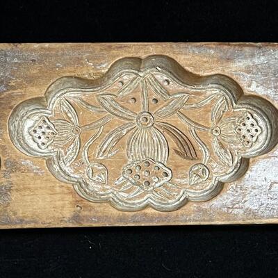 Antique carved Western European Wood Butter mold