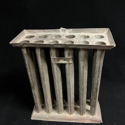 19th C Tin 12 Candle Mold great original condition