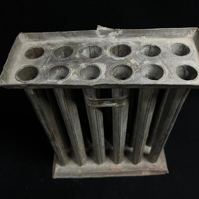 19th C Tin 12 Candle Mold great original condition