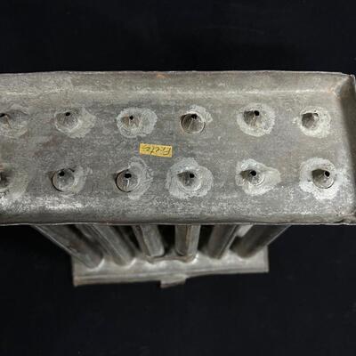 19th C Tin 12 Candle Mold great original condition