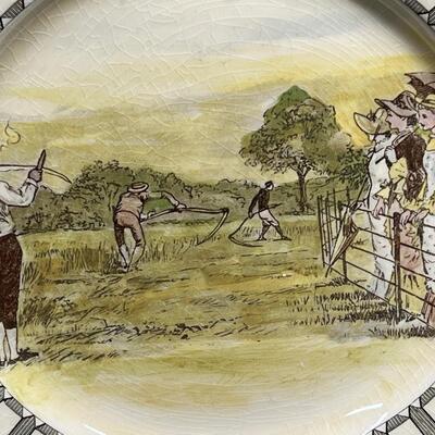 Antique Royal Doulton Plate Bucolic Scene