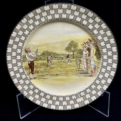 Antique Royal Doulton Plate Bucolic Scene