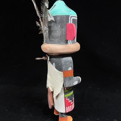 Signed Signed K Sosoida Hopi Kachina 11" T Painted Cottonwood Native American