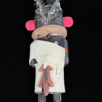 Signed Signed K Sosoida Hopi Kachina 11" T Painted Cottonwood Native American