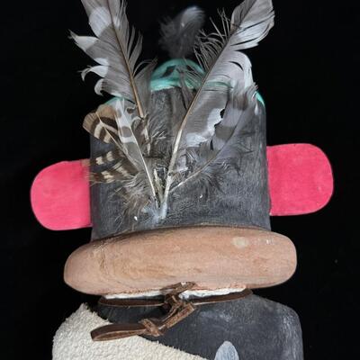 Signed Signed K Sosoida Hopi Kachina 11" T Painted Cottonwood Native American