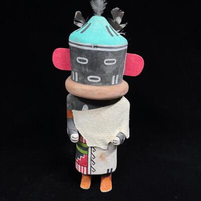 Signed Signed K Sosoida Hopi Kachina 11" T Painted Cottonwood Native American