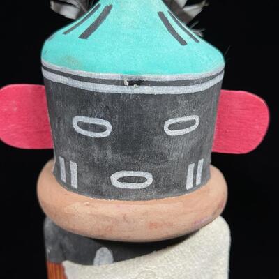 Signed Signed K Sosoida Hopi Kachina 11" T Painted Cottonwood Native American