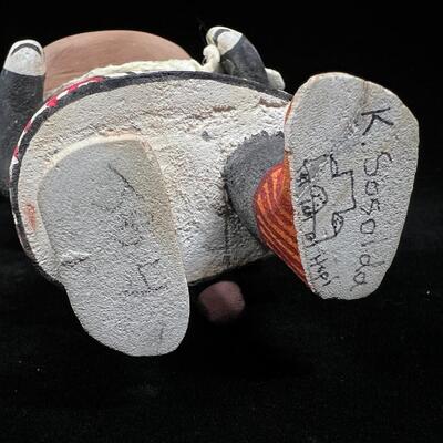 Signed Signed K Sosoida Hopi Kachina 11" T Painted Cottonwood Native American
