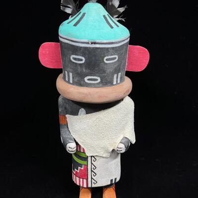 Signed Signed K Sosoida Hopi Kachina 11" T Painted Cottonwood Native American