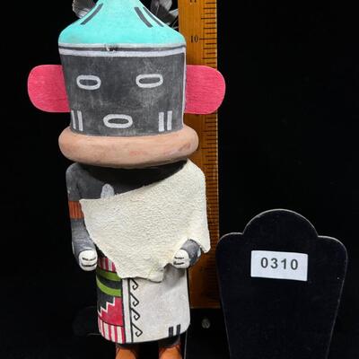 Signed Signed K Sosoida Hopi Kachina 11" T Painted Cottonwood Native American