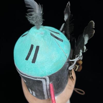 Signed Signed K Sosoida Hopi Kachina 11" T Painted Cottonwood Native American