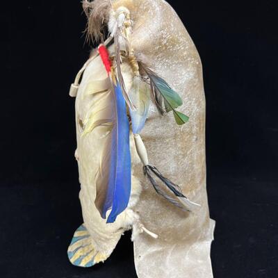 Native American Rawhide Mask-like art piece
