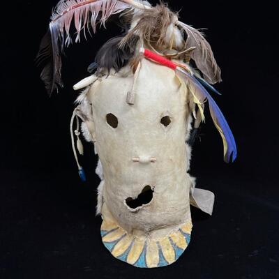 Native American Rawhide Mask-like art piece