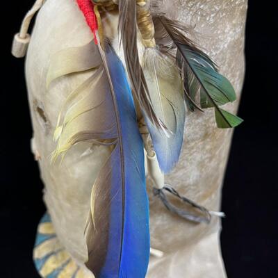 Native American Rawhide Mask-like art piece