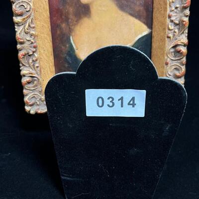Rare Antique Late 19th C Signed Miniature portrait oil on panel