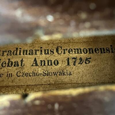 Antique Violin marked Stradiurius Cremonensis w case bow etc
