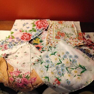 7 Vintage Handkerchiefs
