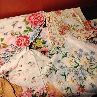 7 Vintage Handkerchiefs