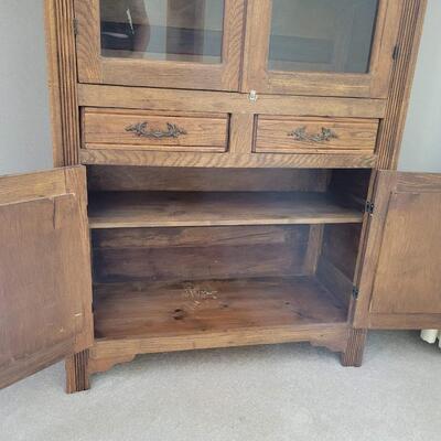 EARLY 1900S ANTIQUE WOOD PIE CABINET