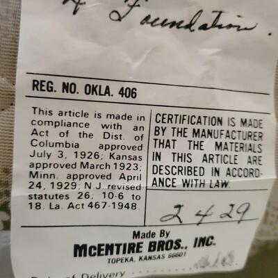ANTIQUE TIGER OAK FRAME, MATTRESS & BOX SPRING - (MATTRESS SET MADE IN TOPEKA)