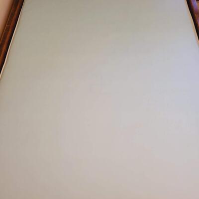 ANTIQUE TIGER OAK FRAME, MATTRESS & BOX SPRING - (MATTRESS SET MADE IN TOPEKA)