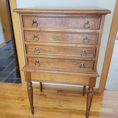 ANTIQUE OAK SILVERWARE DRAWER CABINET