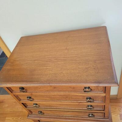 ANTIQUE OAK SILVERWARE DRAWER CABINET
