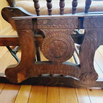 BEAUTIFUL ANTIQUE ORNATE ROCKER - GLIDER