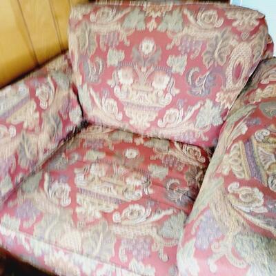 PENNSYLVANIA HOUSE OVERSTUFFED CHAIR & OTTOMAN