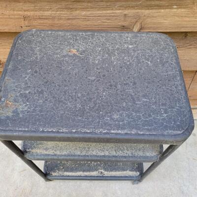 VINTAGE REPAINTED METAL TEA CART