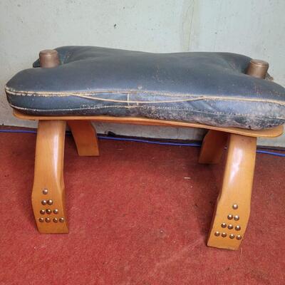 ANTIQUE MIDDLE EASTERN CAMEL SADDLE FOOT STOOL