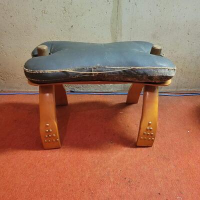 ANTIQUE MIDDLE EASTERN CAMEL SADDLE FOOT STOOL