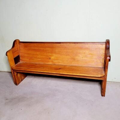 ANTIQUE WOODEN PEW