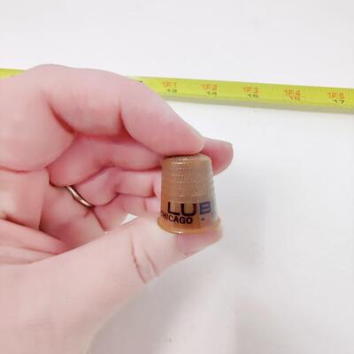 ADVERTISEMENT THIMBLE LUBRI-GAS "THE CORRECT MOTOR FUEL" CHICAGO